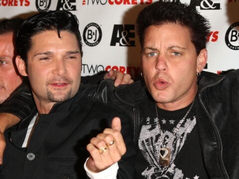 Corey Feldman, and Corey Haim attend the A&E Premiere Of 'The Two Coreys' held at Sugar nightclub on July 27, 2007 in Hollywood California.