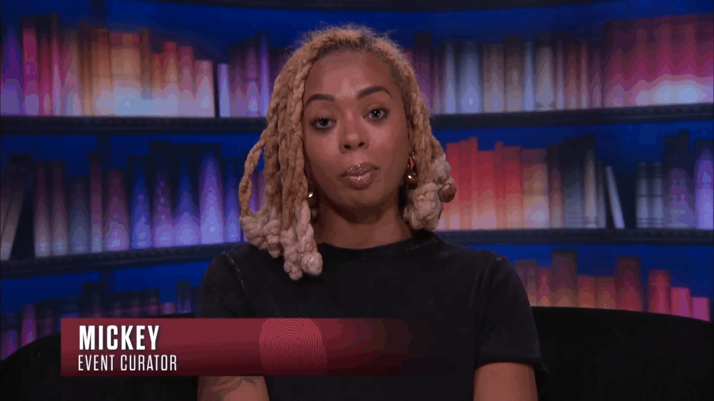 Mickey Lee speaks to the camera on 'Big Brother'