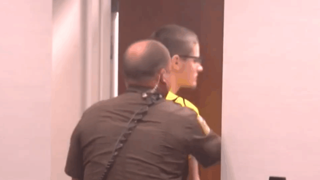 Nikita Casap exits the courtroom.