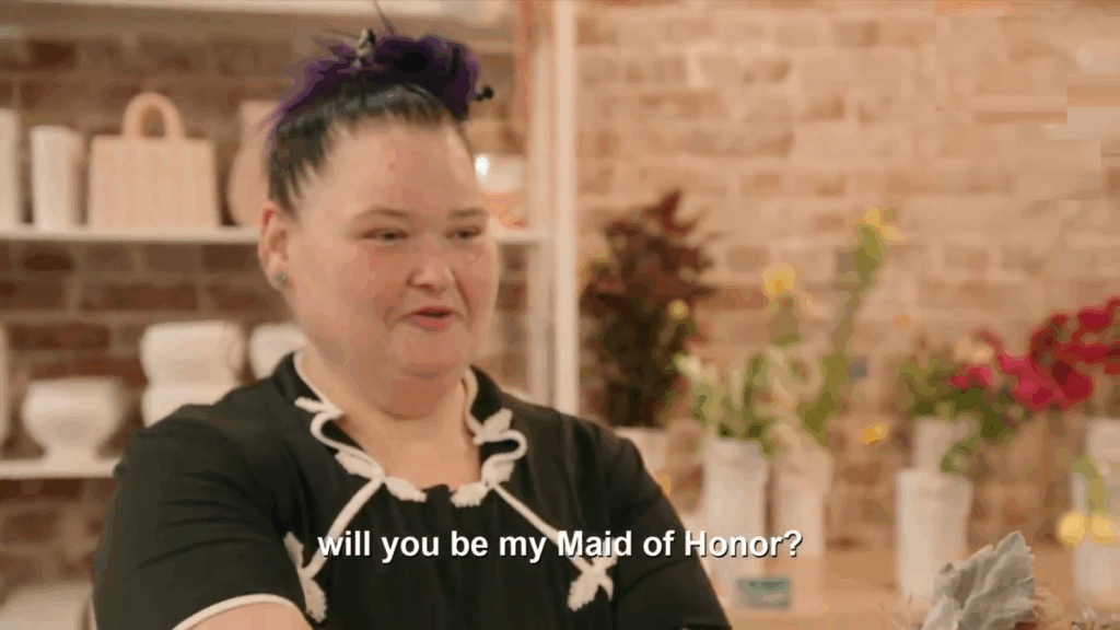 Amy Slaton asks her friend to be her maid of honor.