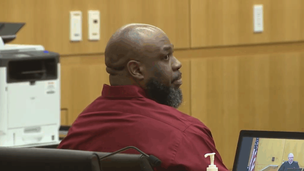 Cleophus Cooksey Jr. in the courtroom.