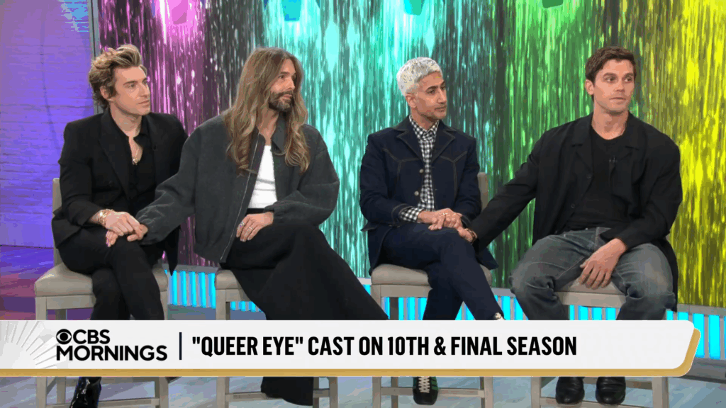 Queer Eye stars Jeremiah Brent, Jonathan van Ness, Tan France, and Antoni Porowski on CBS Mornings.