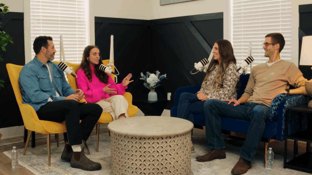 Jeremy Vuolo, Jinger Duggar, Jill Duggar, and Derick Dillard in January 2026.