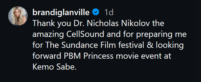 Brandi Glanville Instagram caption