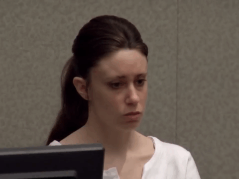 Casey Anthony takes the stand at trial.