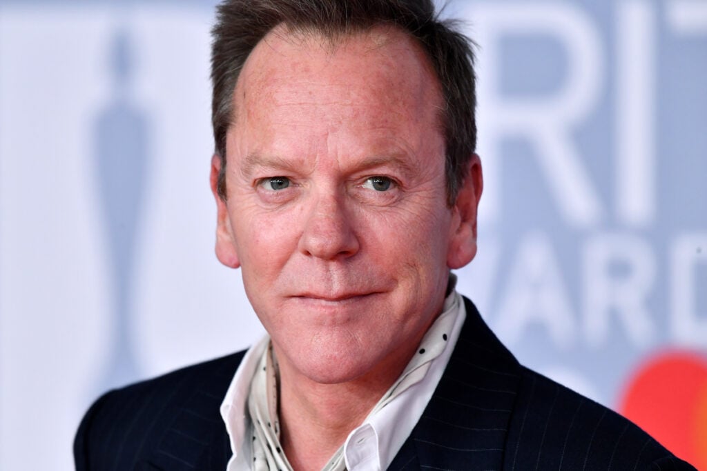 Kiefer Sutherland attends The BRIT Awards 2020 at The O2 Arena on February 18, 2020 in London, England.