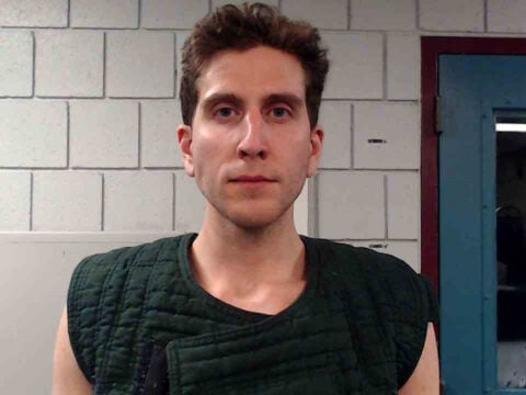 In this handout provided by Monroe County Correctional Facility, 28-year-old Bryan Christopher Kohberger is seen in a booking photo after he was arrested on December 30, 2022 in Pennsylvania.