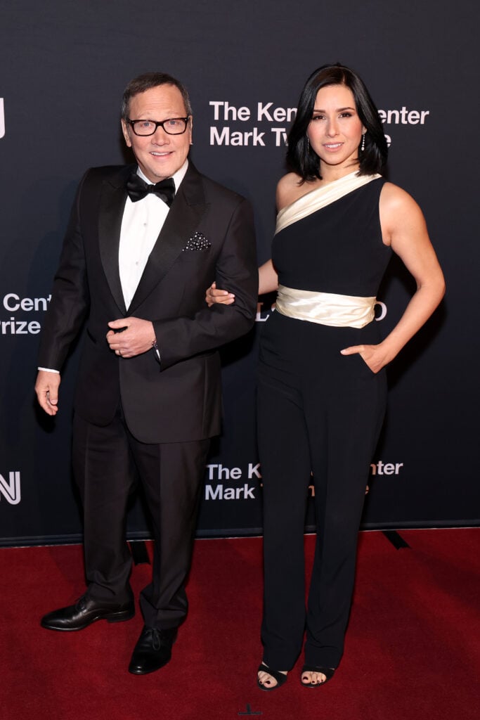 Rob Schneider and Patricia Azarcoya Schneider attend the 24th Annual Mark Twain Prize For American Humor at The Kennedy Center on March 19, 2023 in Washington, DC.