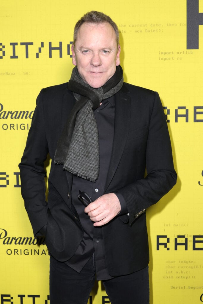 Kiefer Sutherland attends Paramount+'s "Rabbit Hole" New York Screening at Spyscape Museum & Experience on March 23, 2023 in New York City.
