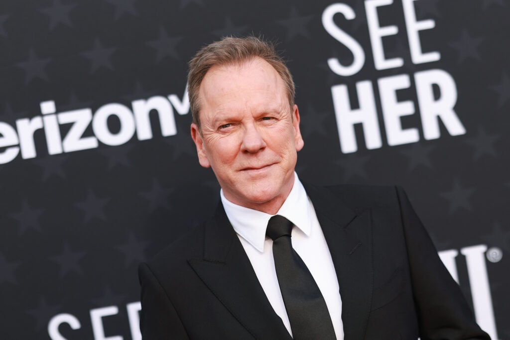 Kiefer Sutherland attends the 29th Annual Critics Choice Awards at Barker Hangar on January 14, 2024 in Santa Monica, California.