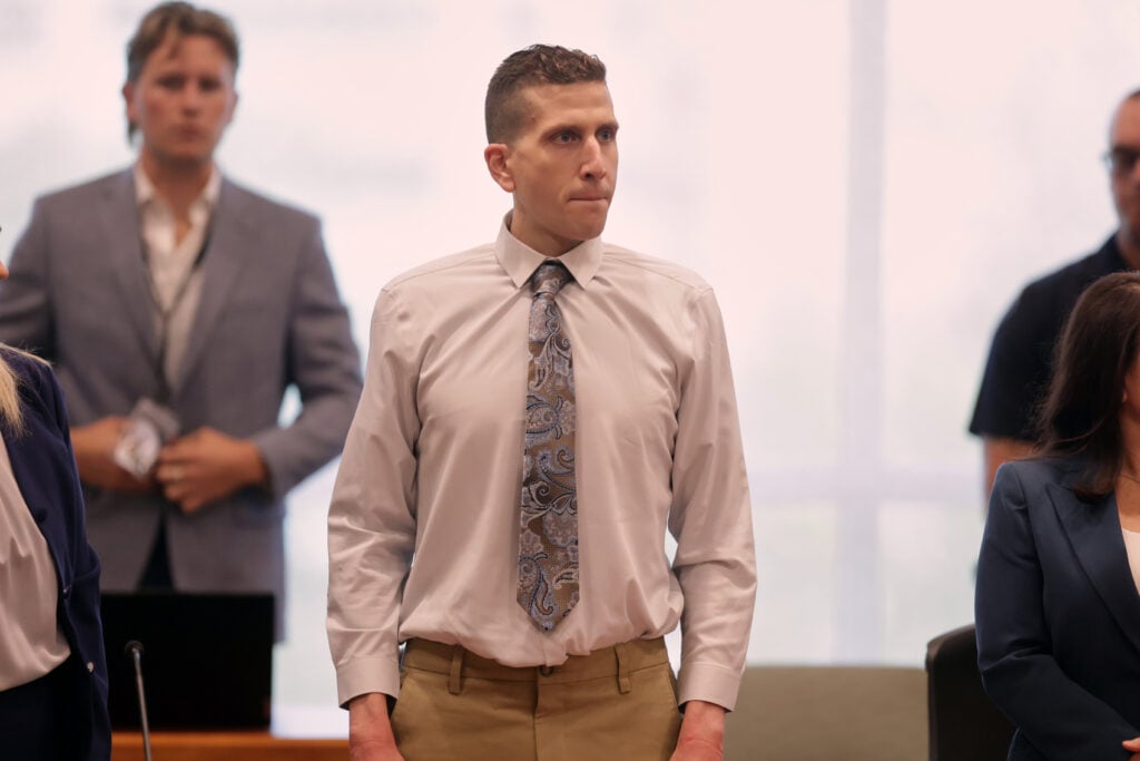 Bryan Kohberger, charged in the murders of four University of Idaho students in 2022, appears for a hearing at the Ada County Courthouse on July 2, 2025, in Boise, Idaho. 