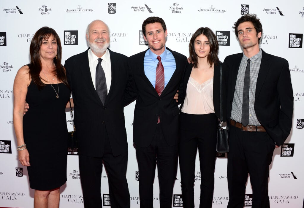 Honoree Rob Reiner poses with family at the 41st Annual Chaplin Award Gala at Avery Fisher Hall at Lincoln Center for the Performing Arts on April 28, 2014 in New York City.  