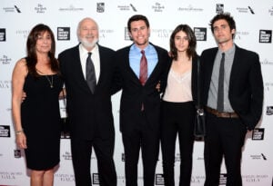 Honoree Rob Reiner poses with family at the 41st Annual Chaplin Award Gala at Avery Fisher Hall at Lincoln Center for the Performing Arts on April 28, 2014 in New York City.