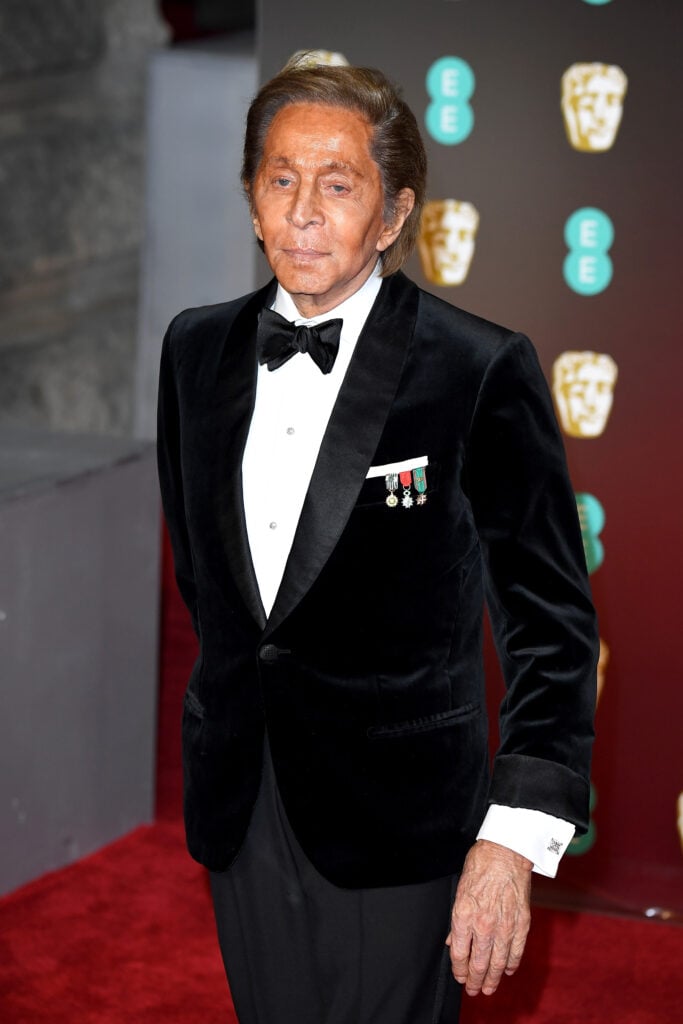 Valentino attends the EE British Academy Film Awards (BAFTA) held at Royal Albert Hall on February 18, 2018 in London, England.  