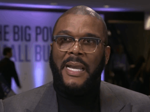 Tyler Perry on camera.