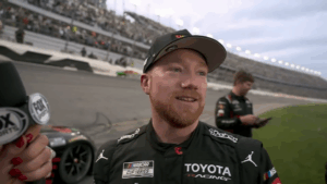 Tyler Reddick on the race car track.