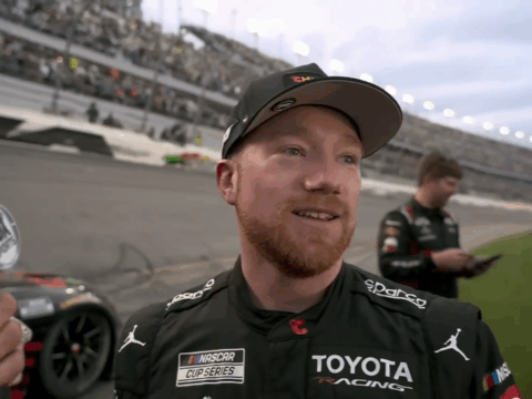Tyler Reddick on the race car track.