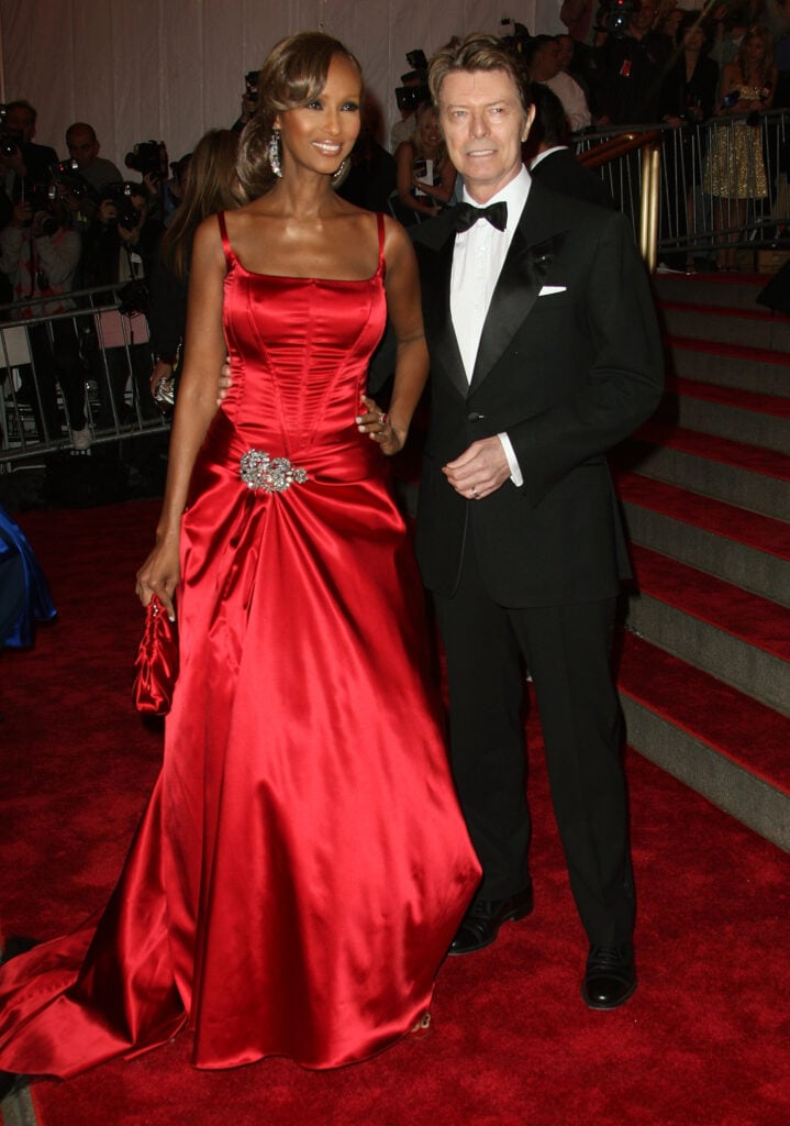 Iman and David Bowie in 2008.