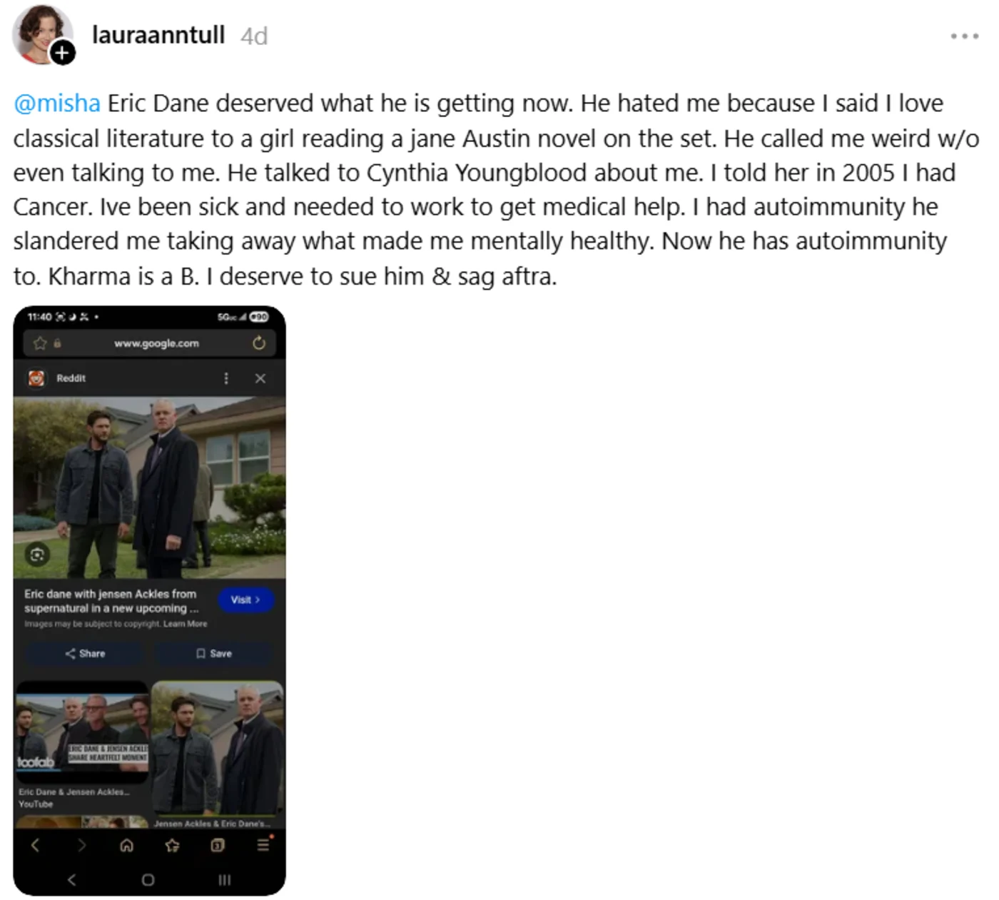 A Threads screenshot