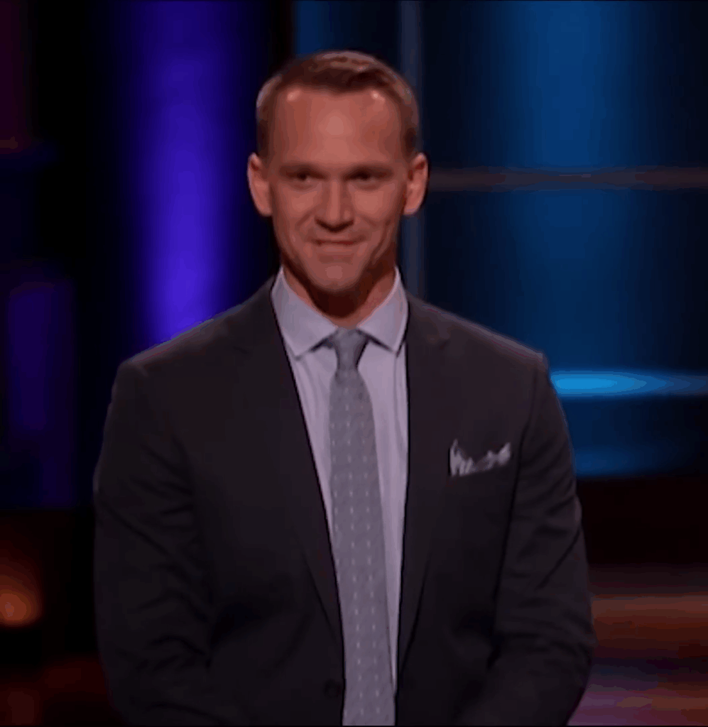 Robert Edwards during his first Shark Tank appearance.