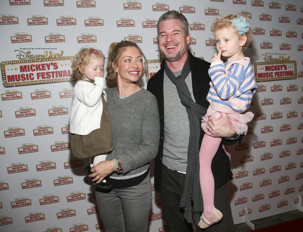 Billy Beatrice Dane, la actriz Rebecca Gayheart, Georgia Dane y el actor Eric Dane asistieron al Disney Live!