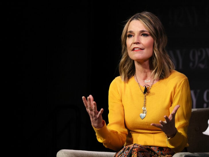 Savannah Guthrie speaks onstage during Savannah Guthrie in Conversation with Hoda Kotb: Reflections on Faith at 92NY on February 22, 2024 in New York City.