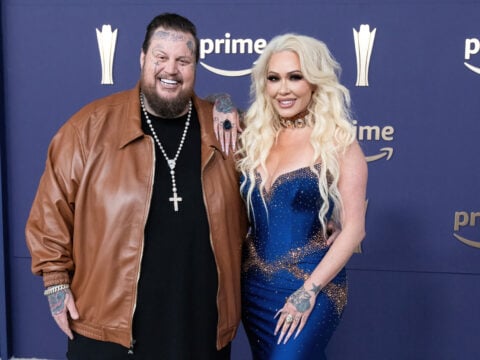 US singer Jelly Roll (L) and Bunnie Xo arrive for the 59th Academy of Country Music awards (ACM) at Ford Center in The Star in Frisco, Texas, May 16, 2024.