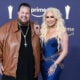 US singer Jelly Roll (L) and Bunnie Xo arrive for the 59th Academy of Country Music awards (ACM) at Ford Center in The Star in Frisco, Texas, May 16, 2024.