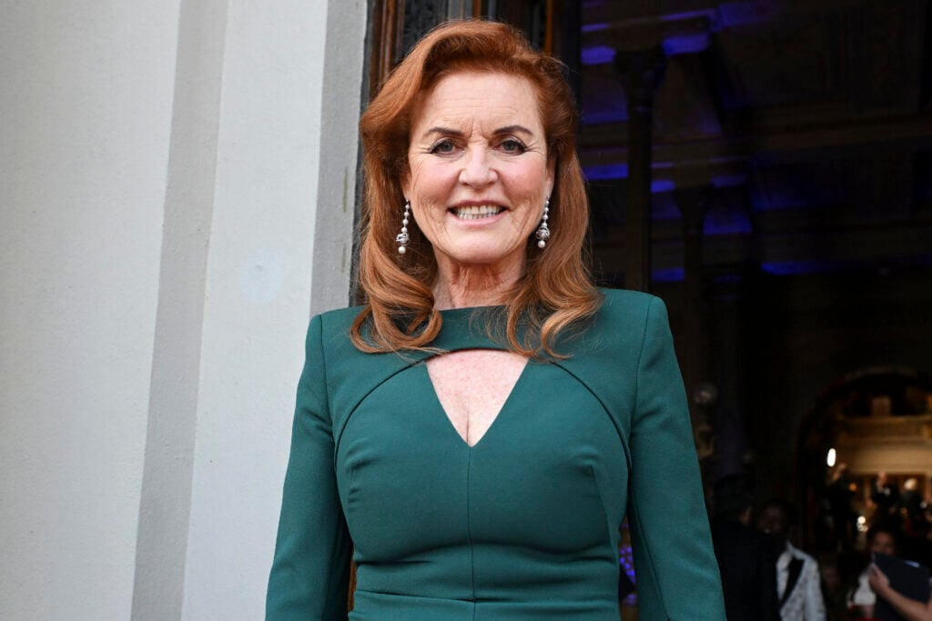Sarah Ferguson attends the Perfect World Foundation's Honorary Conservation Award red carpet on September 05, 2024 in Gothenburg, Sweden.
