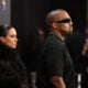 US rapper and producer Kanye West (R) and Australian model Bianca Censori arrive for the 67th Annual Grammy Awards at the Crypto.com Arena in Los Angeles on February 2, 2025.