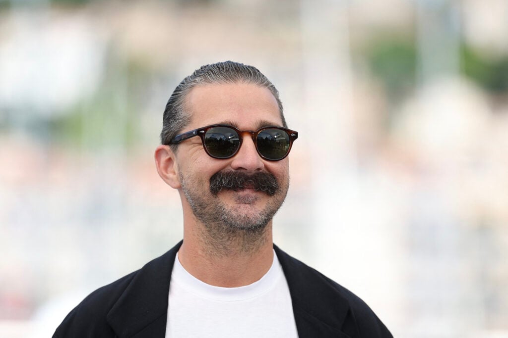 US actor Shia Labeouf poses during a photocall for the film "Slauson Rec" at the 78th edition of the Cannes Film Festival in Cannes, southern France, on May 18, 2025.