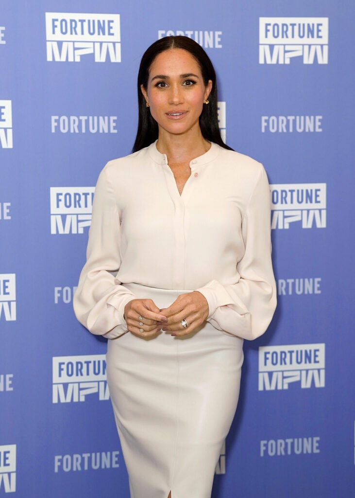Hertogin van Sussex en oprichter van As Ever, Meghan Markle, woont op 14 oktober 2025 in Washington, DC de Fortune Most Powerful Women Summit 2025 bij in het Salamander Hotel. 