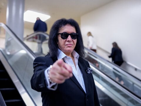 Musician Gene Simmons, a founding member of the rock band KISS, is seen on Capitol Hill on December 09, 2025 in Washington, DC.