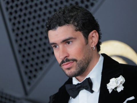 Puerto rican singer Bad Bunny arrives for the 68th Annual Grammy Awards at the Crypto.com Arena in Los Angeles on February 1, 2026.