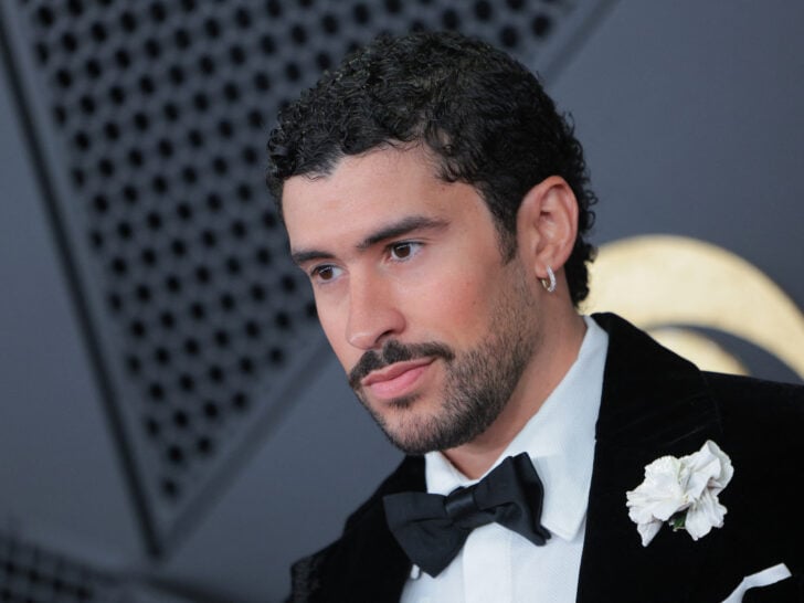 Puerto rican singer Bad Bunny arrives for the 68th Annual Grammy Awards at the Crypto.com Arena in Los Angeles on February 1, 2026.