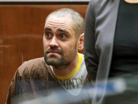 Nick Reiner appears with Deputy Public Defender Kimberly Greene during his arraignment in Los Angeles County Superior Court on February 23, 2026 in Los Angeles, California.