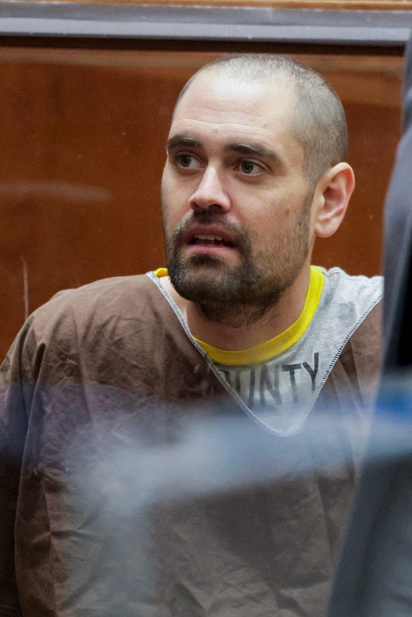 Nick Reiner is shown during his trial in Los Angeles County Superior Court in Los Angeles, California, on February 23, 2026. 