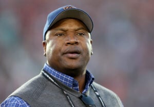 Former Auburn Tigers player Bo Jackson on the field before the 2014 Vizio BCS National Championship Game at the Rose Bowl on January 6, 2014 in Pasadena, California.