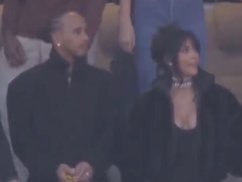 Kim Kardashian, Lewis Hamilton: Spotted at the Super Bowl! Clearly Banging!