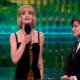 Kelly Osbourne speaks while Sharon watches at the BRIT Awards 2026.