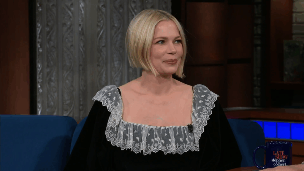 Michelle Williams on Colbert.