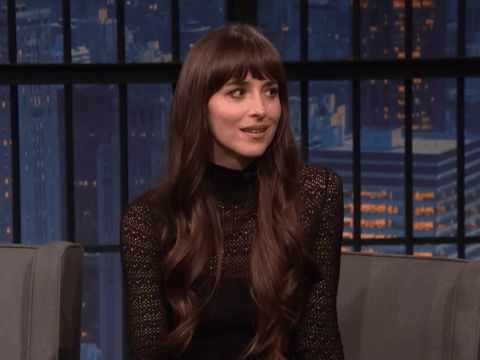 Dakota Johnson talks to Seth Meyers.