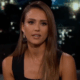Jessica Alba talks to Jimmy Kimmel.