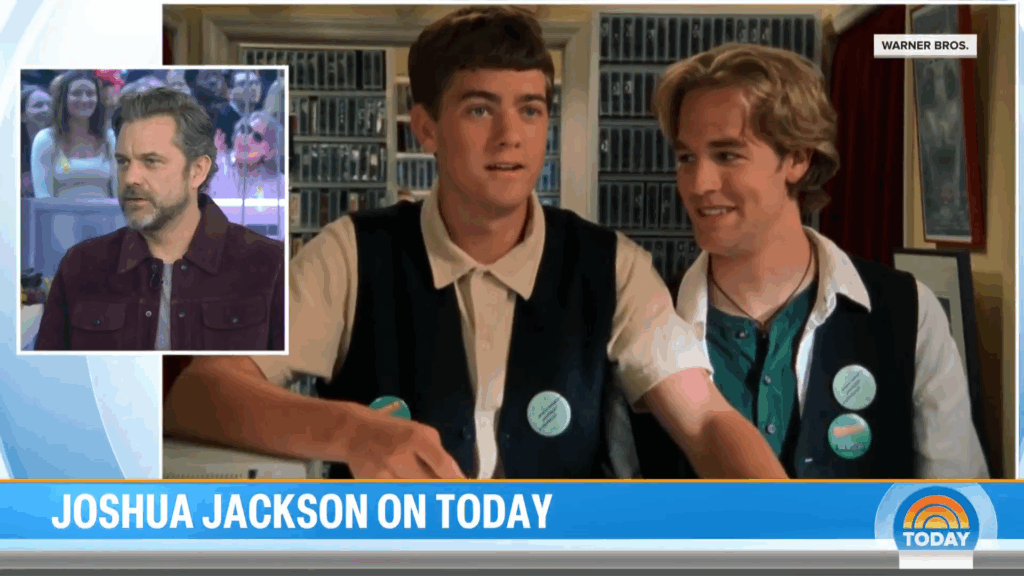The 'Today' Show plays a throwback of James Van Der Beek and Joshua Jackson on Dawson's Creek.