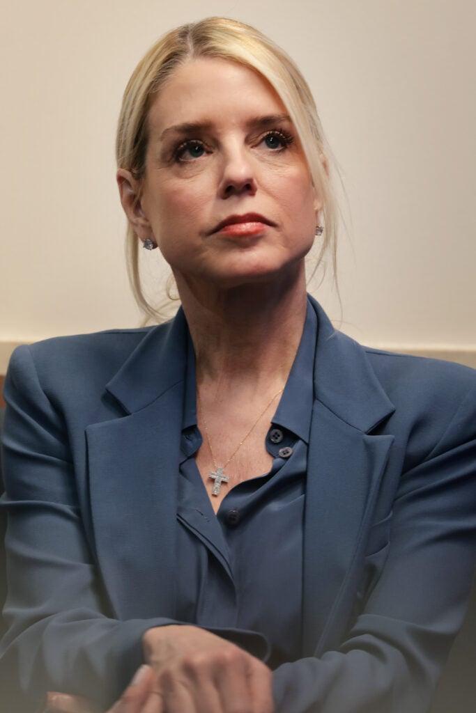 Pam Bondi in the White House on February 20, 2026.