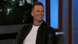 Tom Brady gives an interview.