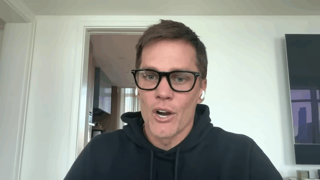 Tom Brady chats from home.