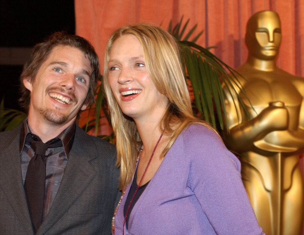 Ethan Hawke and Uma Thurman in March of 2002.