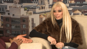 Victoria Gotti gives an interview.