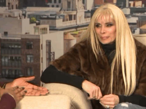 Victoria Gotti gives an interview.